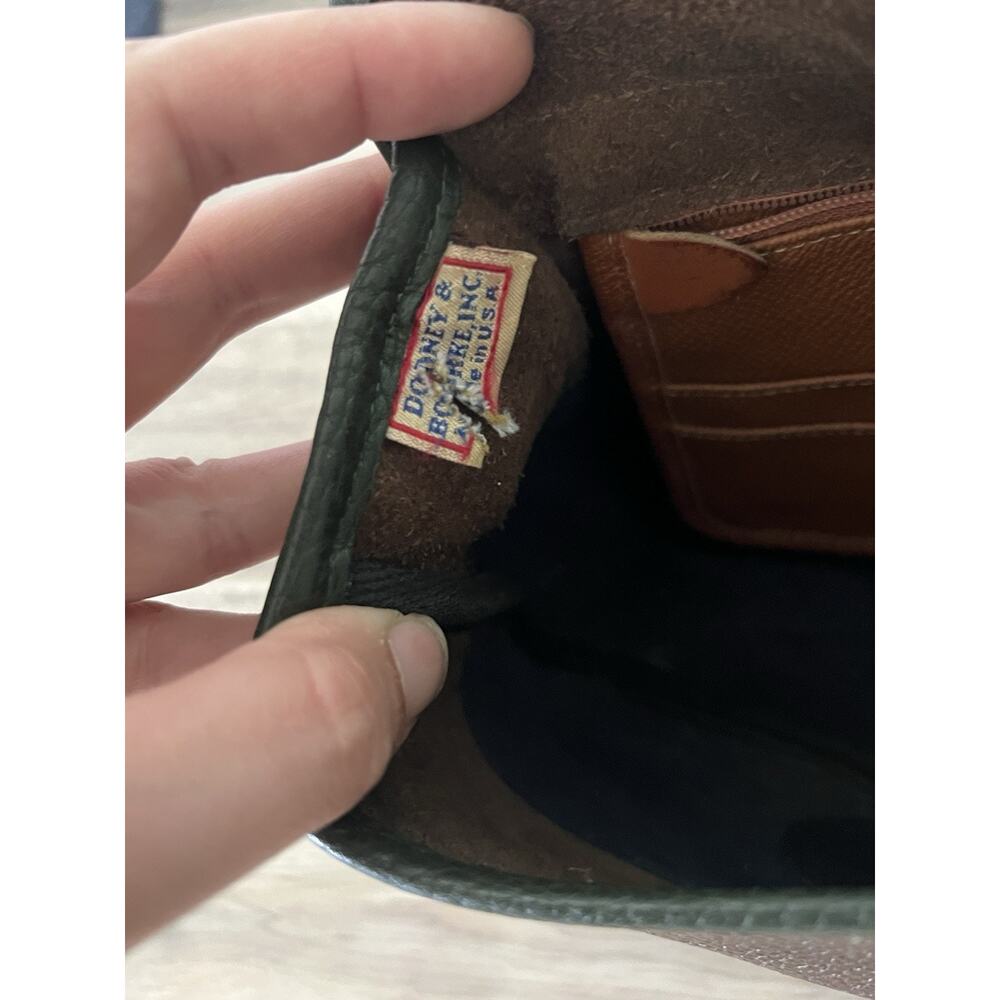 Vintage Dooney & Bourke Teton Collection All-Weather Leather saddle bag Brown - Picture 9 of 11